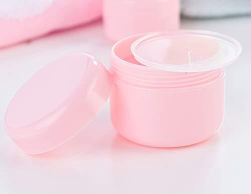 XINGZI 3Pcs 150ml/5oz Yellow PS Empty Refillable Leakproof Cosmetic Jars with Liners Dome Lid Facial Body Cream Pots Tins Boxes Cases Containers Dispense Sample Bottle for Cosmetic Cream Lotion Storage