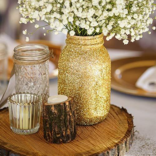 Hemway Hemway Premium Ultra Sparkle Glitter Multi Purpose Metallic Flake for Arts Crafts Nails Cosmetics Resin Festival Face Hair - Gold - Super Chunky (1/8" 0.125" 3mm) 100g / 3.5oz