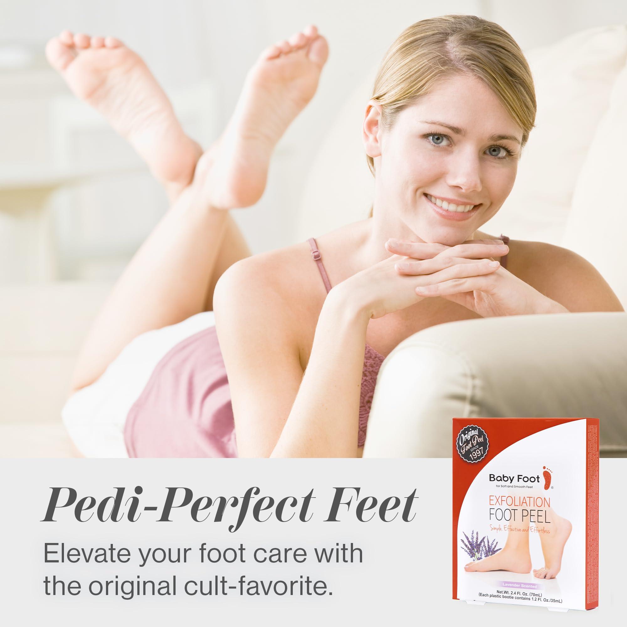 Baby Foot Baby Foot Original Exfoliation Foot Peel - Callus Remover for Rough Cracked, Dry Feet, Dead Skin Removal - Foot Peeling Mask for Baby Soft Feet - Spa Experience at Home & Gift Ideas - Lavender Scented