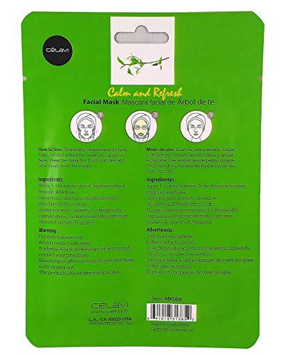 Celavi Celavi Facial Mask Set Korean Essence Sheet Masks (12-pcs, Tea Tree)