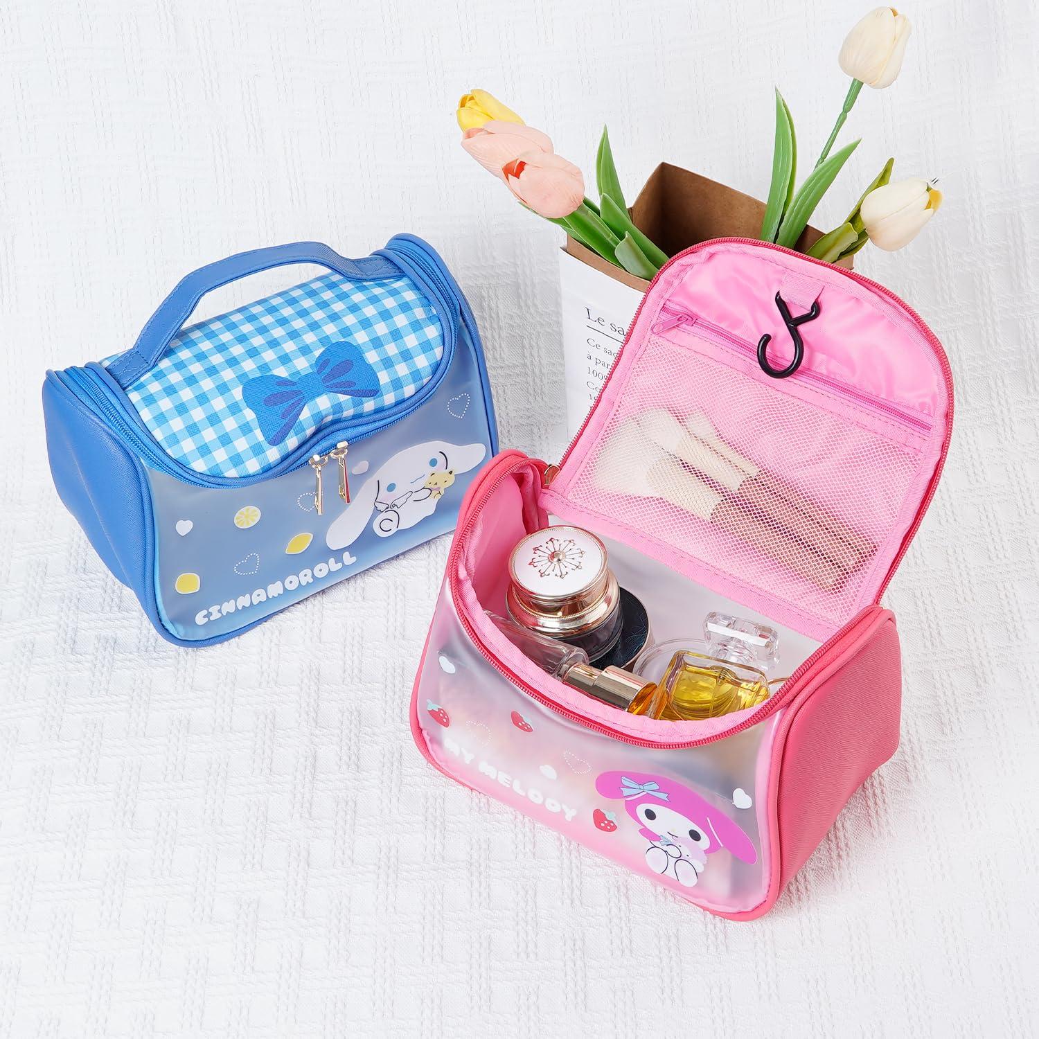 CNEISEJK CNEISEJK Kawaii Kitty Square Makeup Bag with Zipper, Kitty Cat Cosmetic Bags Pouch Bag Storage Case for Women Kitty Toiletry Bag (TMING CIN)