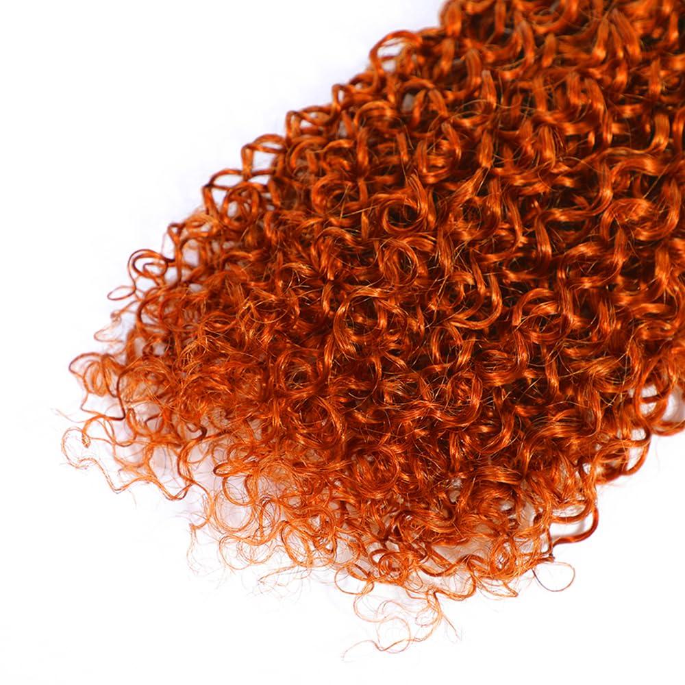 LadrXadr Ginger Bundles Human Hair 350 Deep Curly Bundles Burnt Orange Human Hair Bundles 20 22 24 Inch Mixed Length 3 Bundles Ginger Orange Curly Bundles