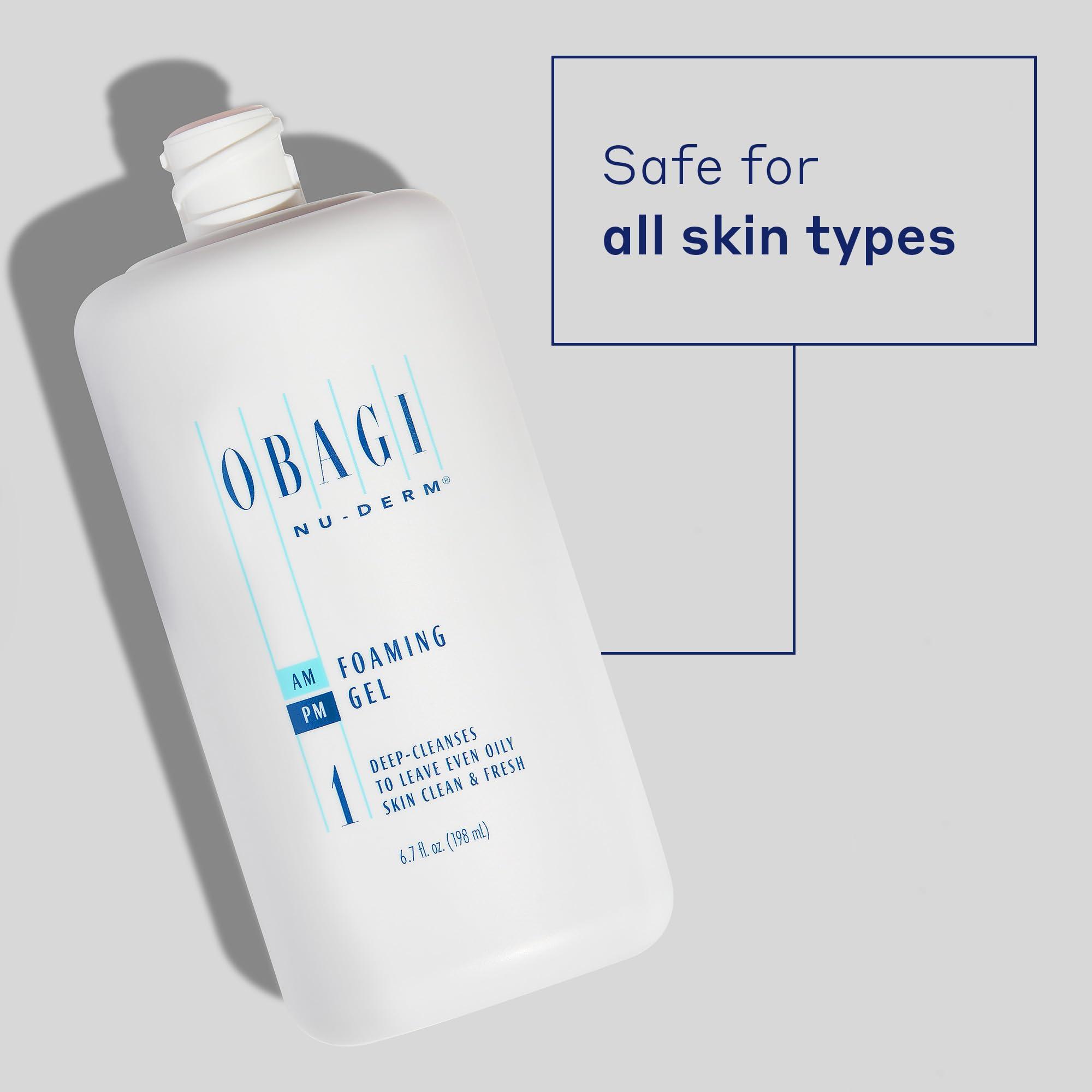 Obagi Medical Obagi Nu-Derm Foaming Gel Gel-Based Cleanser for Normal to Oily & Sensitive Skin Two Pack, 2 * 6.7 oz