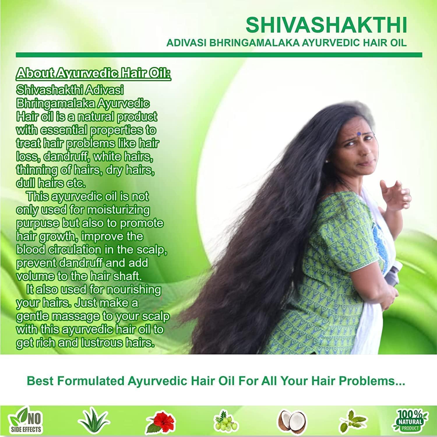 Flacon Flacon Shivashakthi Adivasi Bhringamalaka Herbal Hair Oil 250ml, 8.81 Fl Oz, (Pack of 1)