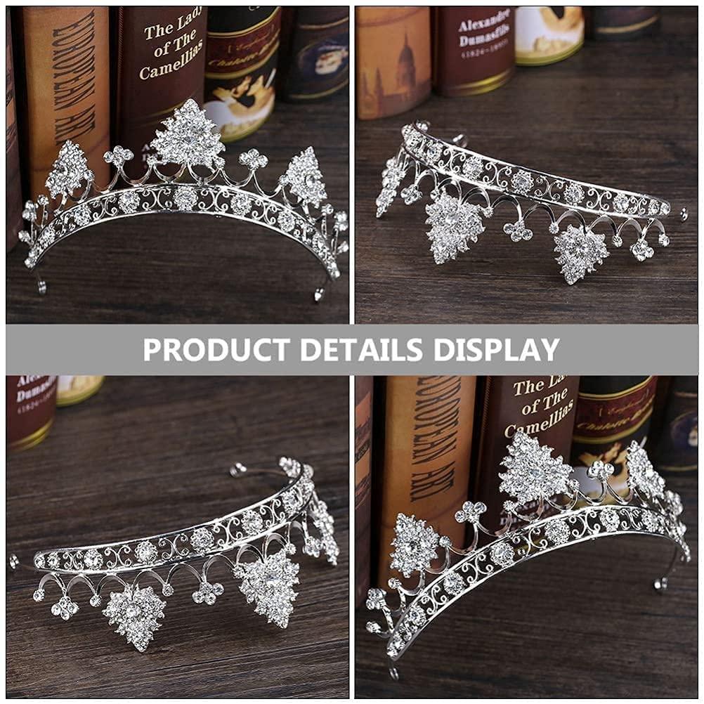 QIYUDS QIYUDS Queen Crown,Rhinestone Wedding Crowns and Tiaras for Women, Costume Party Hair Accessories