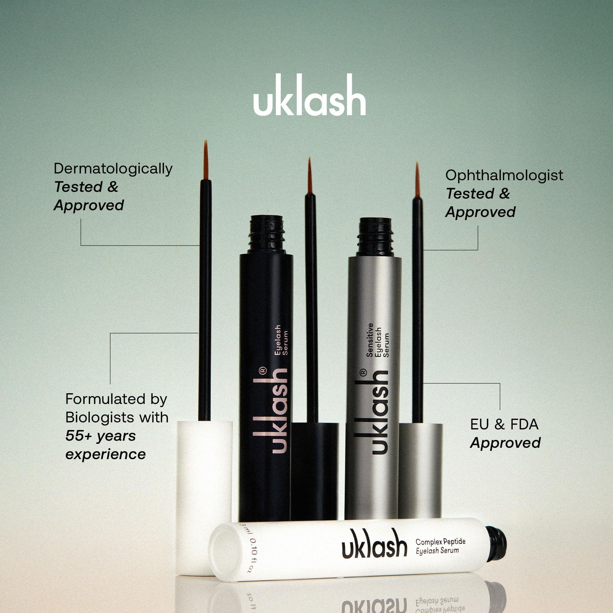 UKLASH UKLASH Eyelash Growth Serum For Longer & Fuller Lashes - 3ml. Clinically Proven Formula for Naturally Longer Lashes and Extensions. Vegan & Cruelty-Free