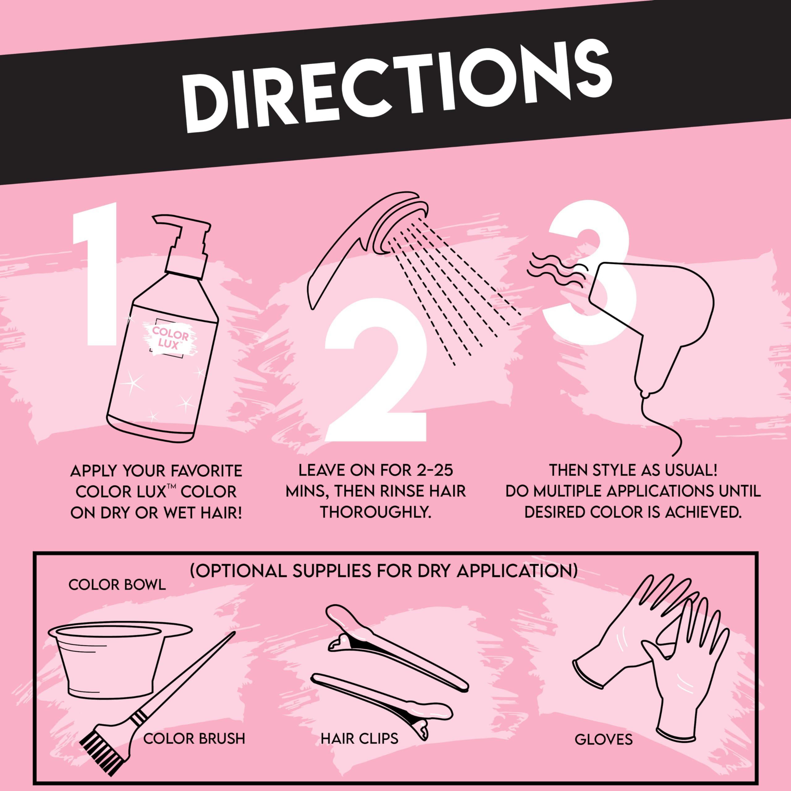 Color Lux Color Lux Color Cleansing Conditioner, Sangria, 3-in-1 Buildable Color Depositing Formula, Vegan, Sulfate-Free, Paraben-Free, 8.25 oz