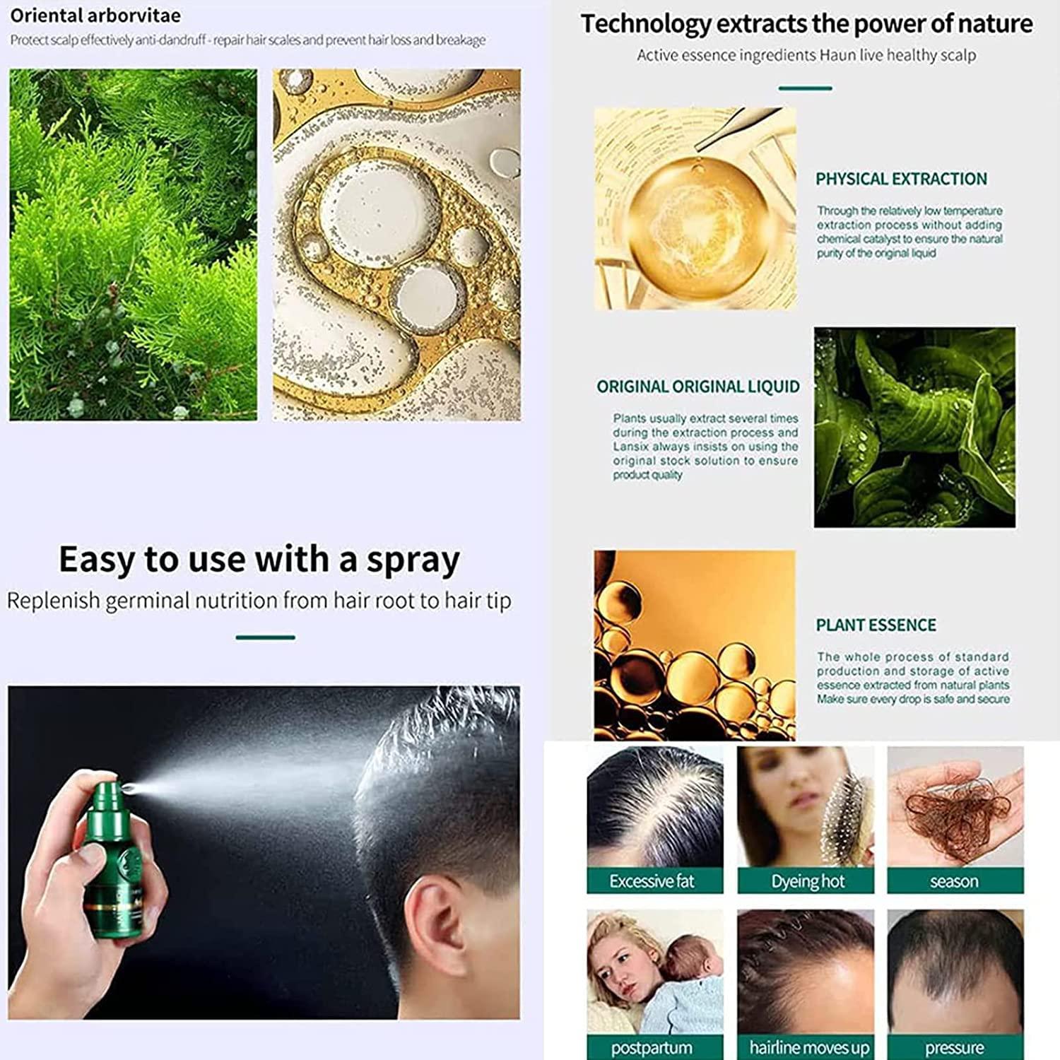 Peehss ShougaGRO Japanese Hair Growth Spray, Korean Ginseng Serum Spray, HyunGang Korea Ginseng Hair Regrowth Serum, Hair Regrowth Essence for for Women & Men, 30ml (2 Bottles)