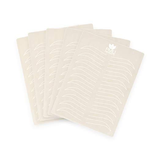 PMU PRODUCTS Microblading Practice Skin – 5 Sheets – European Shaped Eyebrow Designs for Cosmetic Tattooing