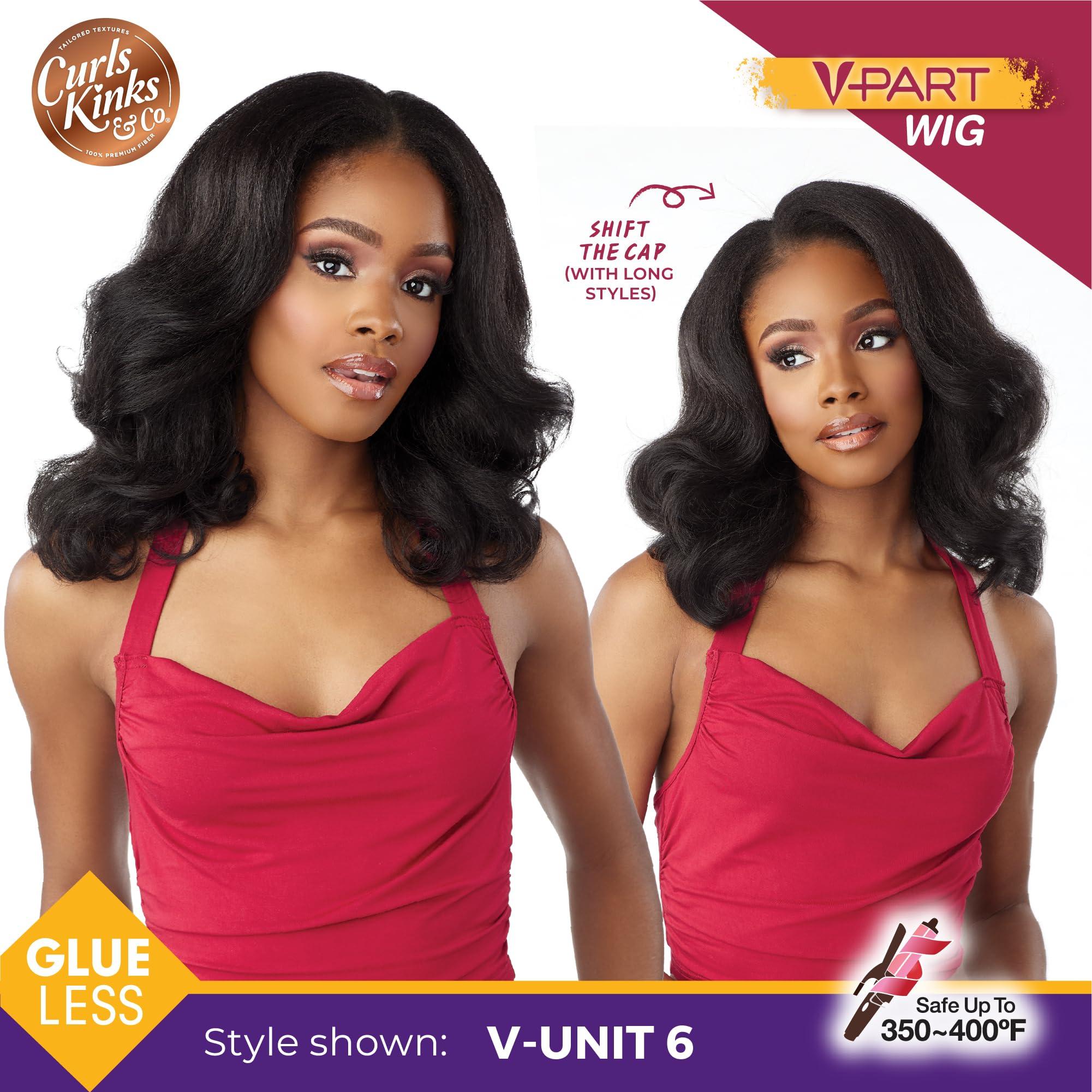 Sensationnel Sensationnel Curls kinksandco vpart wig - unit 6 narrow part glueless natural kinkytexture edged hairline for natural 3c to 4c hair textures (TH1B/COPPER)