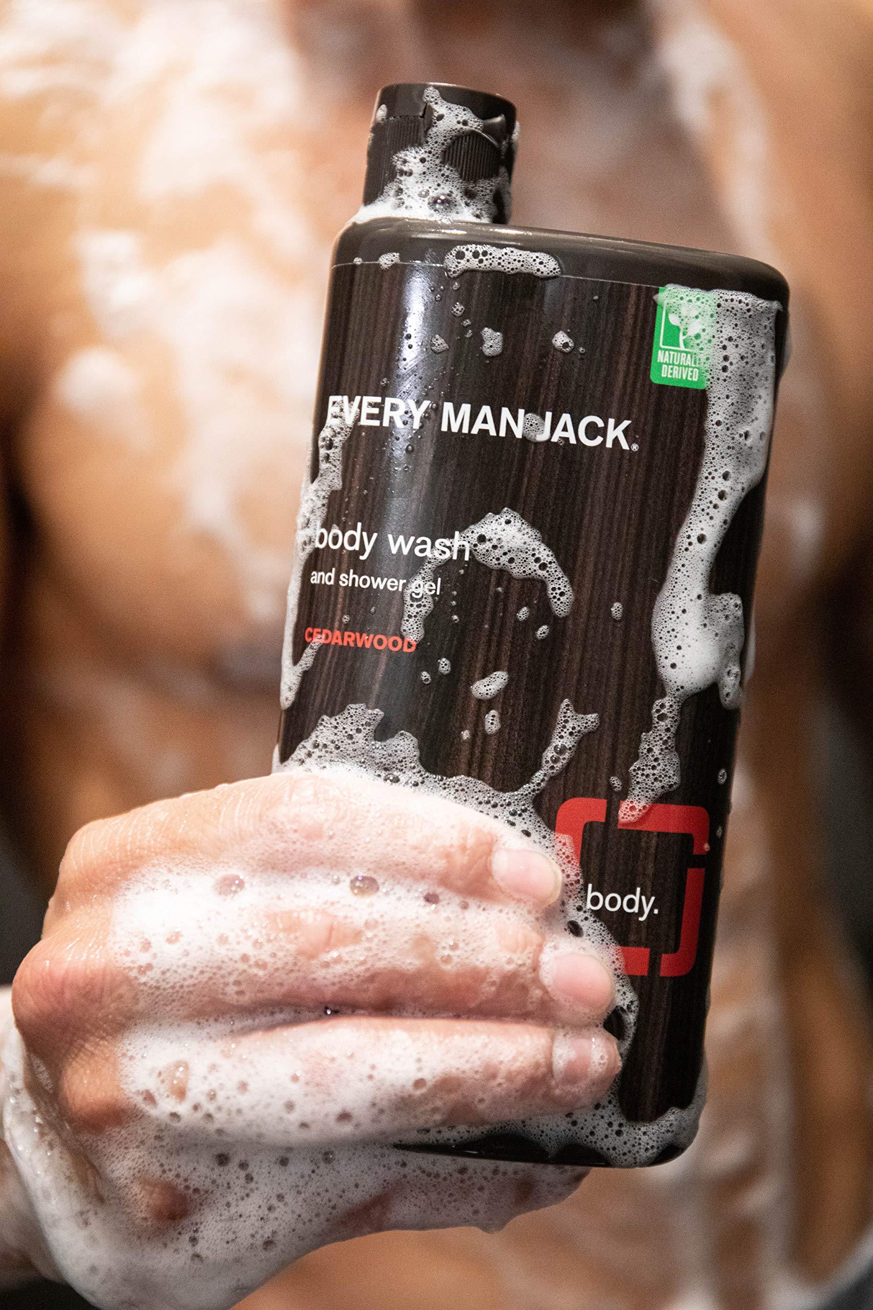Every Man Jack Every Man Jack Men\'s Body Wash - Cedarwood | 16.9-ounce Twin Pack - 2 Bottles Included | Naturally Derived, Parabens-free, Pthalate-free, Dye-free, and Certified Cruelty Free,16.9 Fl Oz (Pack of 2)