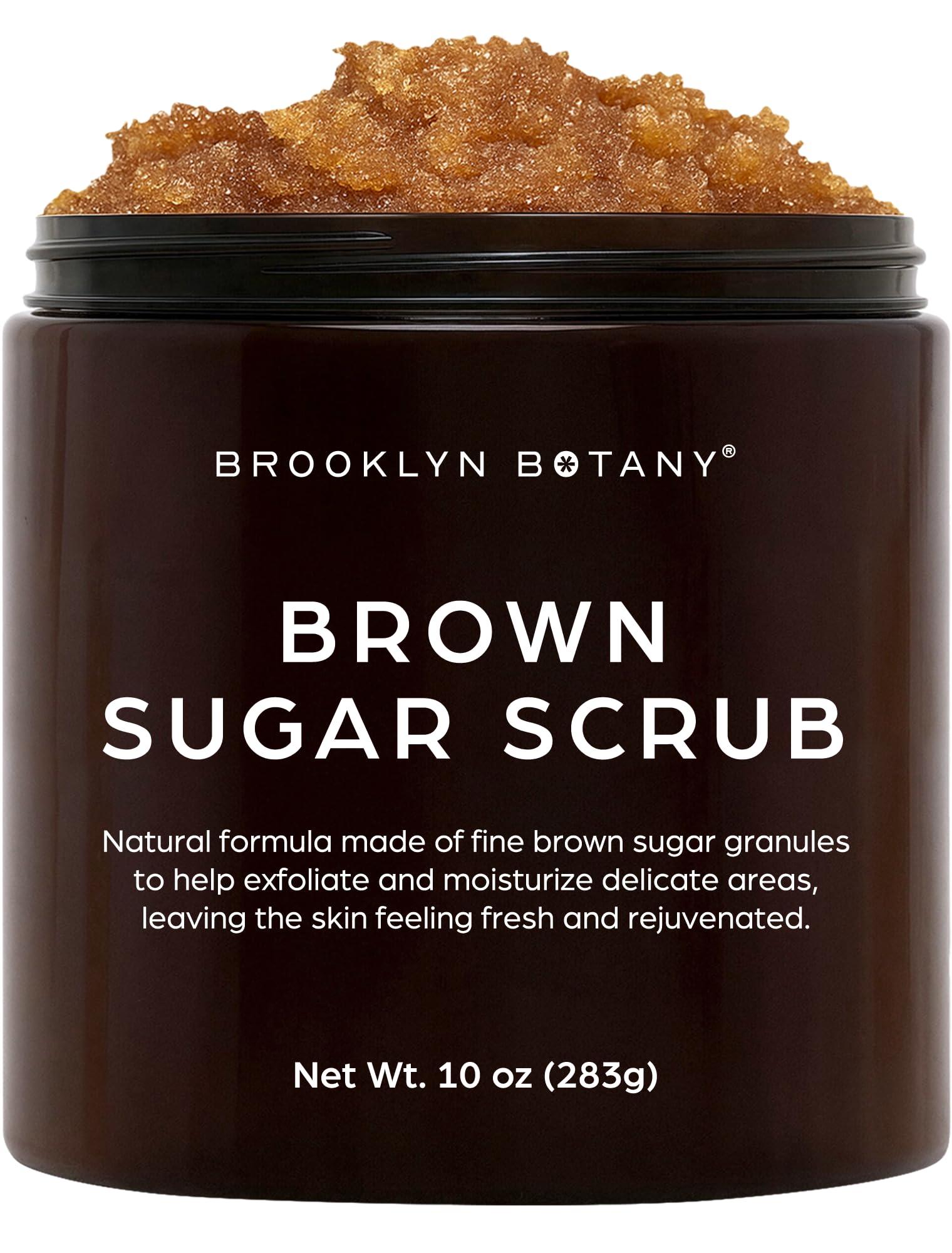 Brooklyn Botany Brooklyn Botany Brown Sugar Body Scrub - Moisturizing and Exfoliating Body, Face, Hand, Foot Scrub - Fights Acne, Fine Lines & Wrinkles, Great Gifts For Women & Men - 10 oz