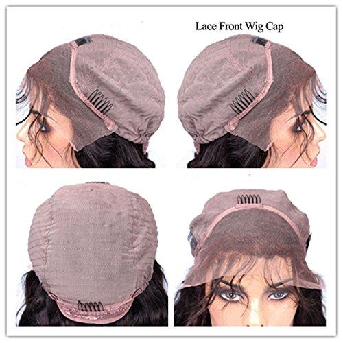 DaJun Beautiful Front Lace Wig Real With Stretch Lace Back Chinese Virgin Remy Real Human Hair Yaki Color #4(trademark:DaJun)