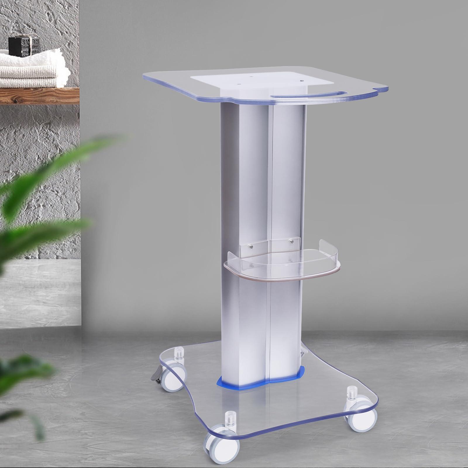 TBVECHI TBVECHI Esthetician Cart, Acrylic Pedestal Rolling Cart, Multil-Function Salon Trolley Cart with Wheels, Beauty Instrument Tray Rolling Cart Load 88lbs, Esthetician Supplies for Esthetician Salon Spa