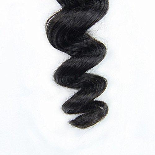 Berimy Berimy Brazilian Virgin Hair Loose Wave Hair Weave 3 Bundles Full Head Set Unprocessed Virgin Human Hair Weave Natural Black 10-28inch (14inch 14inch 14inch)
