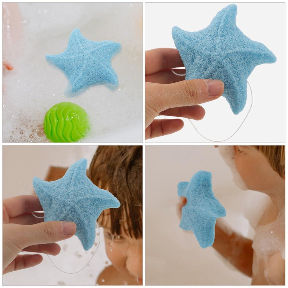 Baluue Baluue 2pcs Baby Sponge for Bathing Cute Star Shaped Kids Bath Sponges Shower Sponges Bath Sponge Bathroom Accessories for Infants