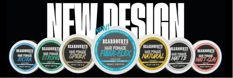 BY CAROBELS BEARDBURYS BY CAROBELS BEARDBURYS Barber Grade Spider Hair Styling Wax With Medium Hold & Natural Looking Finish, Hair Volume for Men, 3,5 Fl Oz, Unscented, 1 Ounce