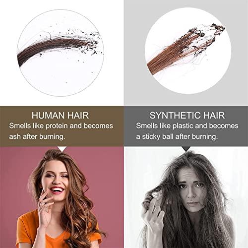 BDBD BDBD 6D Hair Extensions Human Hair, 1 Rows of 5 Bundles, 10Row No-Trace Hair Extension, Real Human Hair Seamless Silky Hair for Women Girls,24in