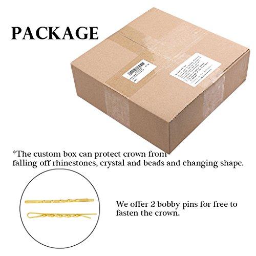 BAROGIRL Barogirl Bridal Wedding Queen Crowns and Tiaras Rhinestones Vintage Pageant Crown Headband for Women (Half Crown)