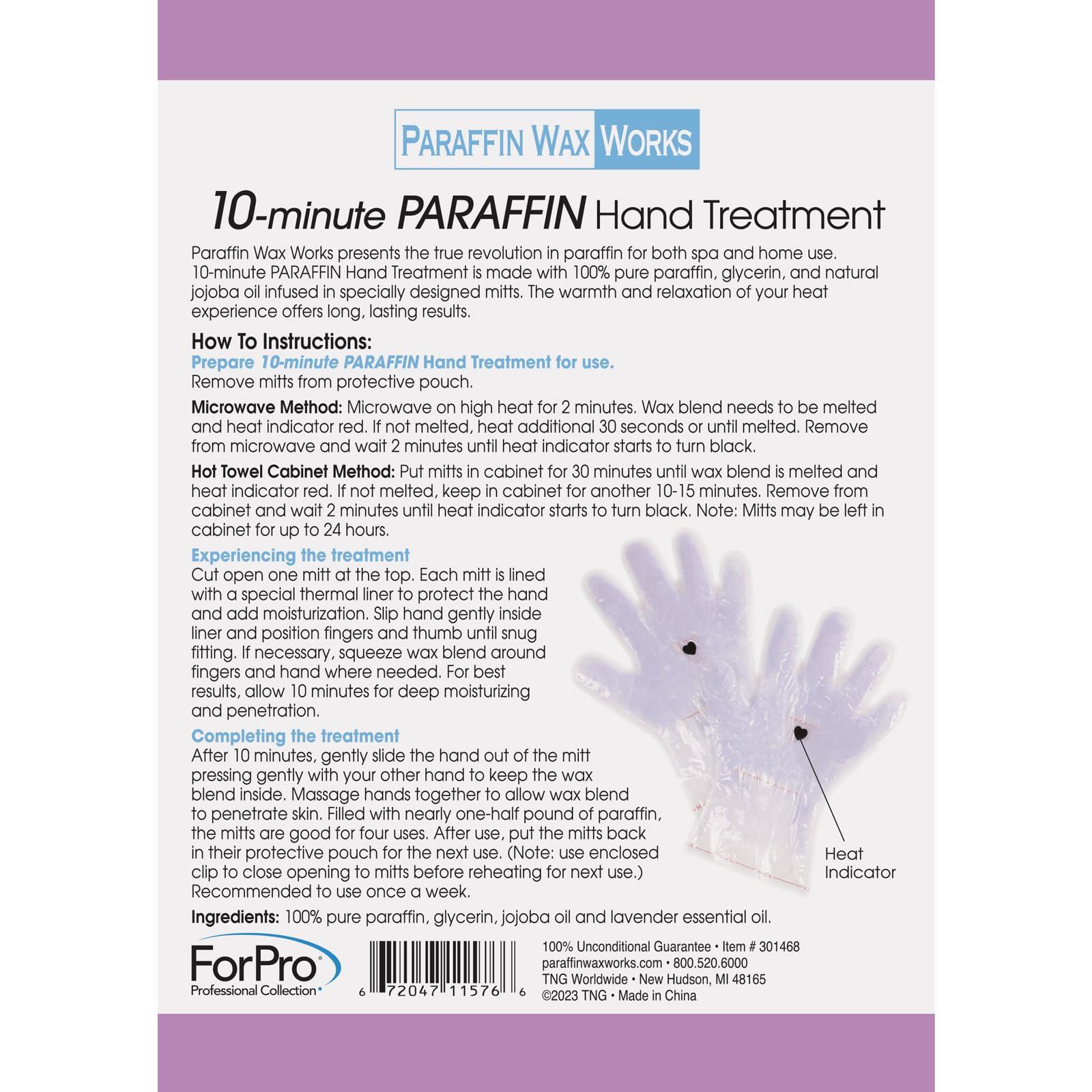 Paraffin Wax Works Paraffin Wax Works 10-Minute Paraffin Hand Treatment, Relaxing Lavender, Spa and Home Treatment Gloves, One-Pair