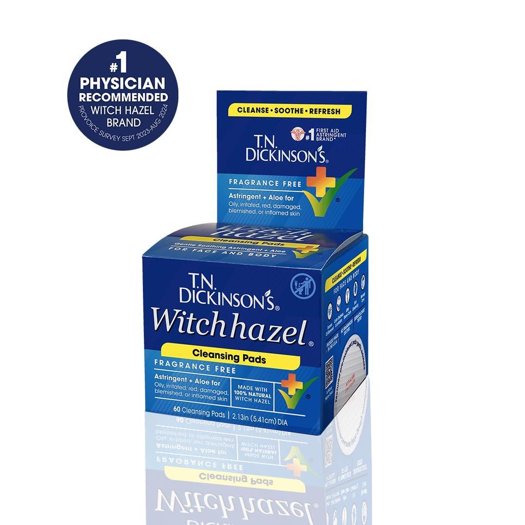T.N. Dickinson\'s T.N. Dickinson\'s Witch Hazel Cleansing Pads, 60 Count (Pack of 2)