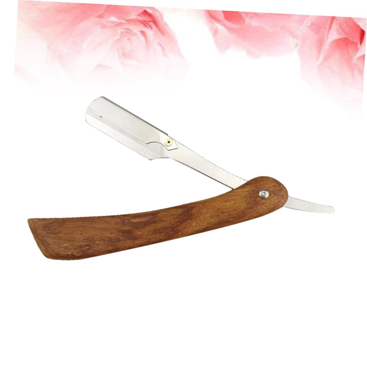 Angoily Angoily Classic Men\'s Manual Razor Barber Steel Razor for Beard Sideburns Easy to Use Safe Shaving Tool for Travel Home Use