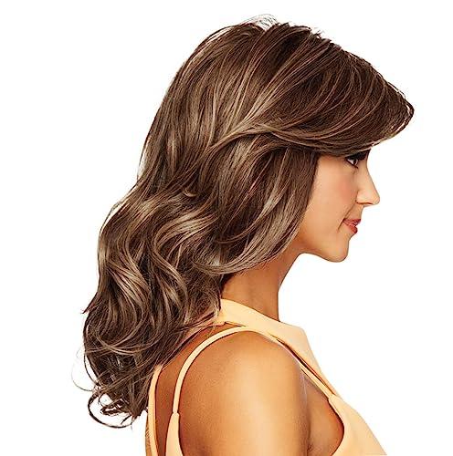 Raquel Welch Raquel Welch Always Long Layered Comfort Cap Wig by Hairuwear, Average Cap Size, SS9/24 Shaded Iced Caf Latte