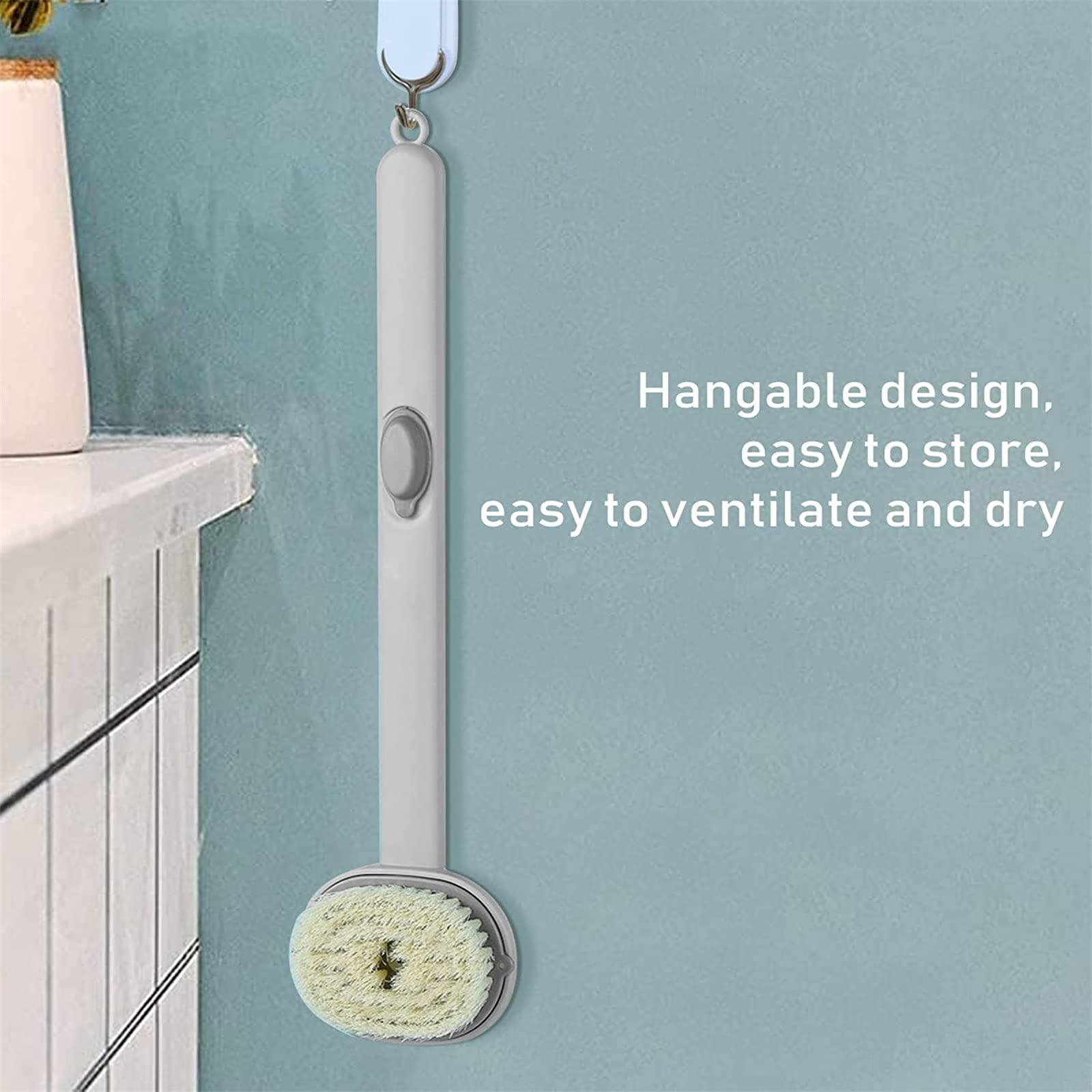 HAZYJT Soft Bristle Bath Brush Storable Body Wash,2022 New Body Brush Back Scrubber Long Handle Bath Massage Cleaning Brush,Massage for Exfoliating Skin,for Back and Whole Body Scrubber,Yellow