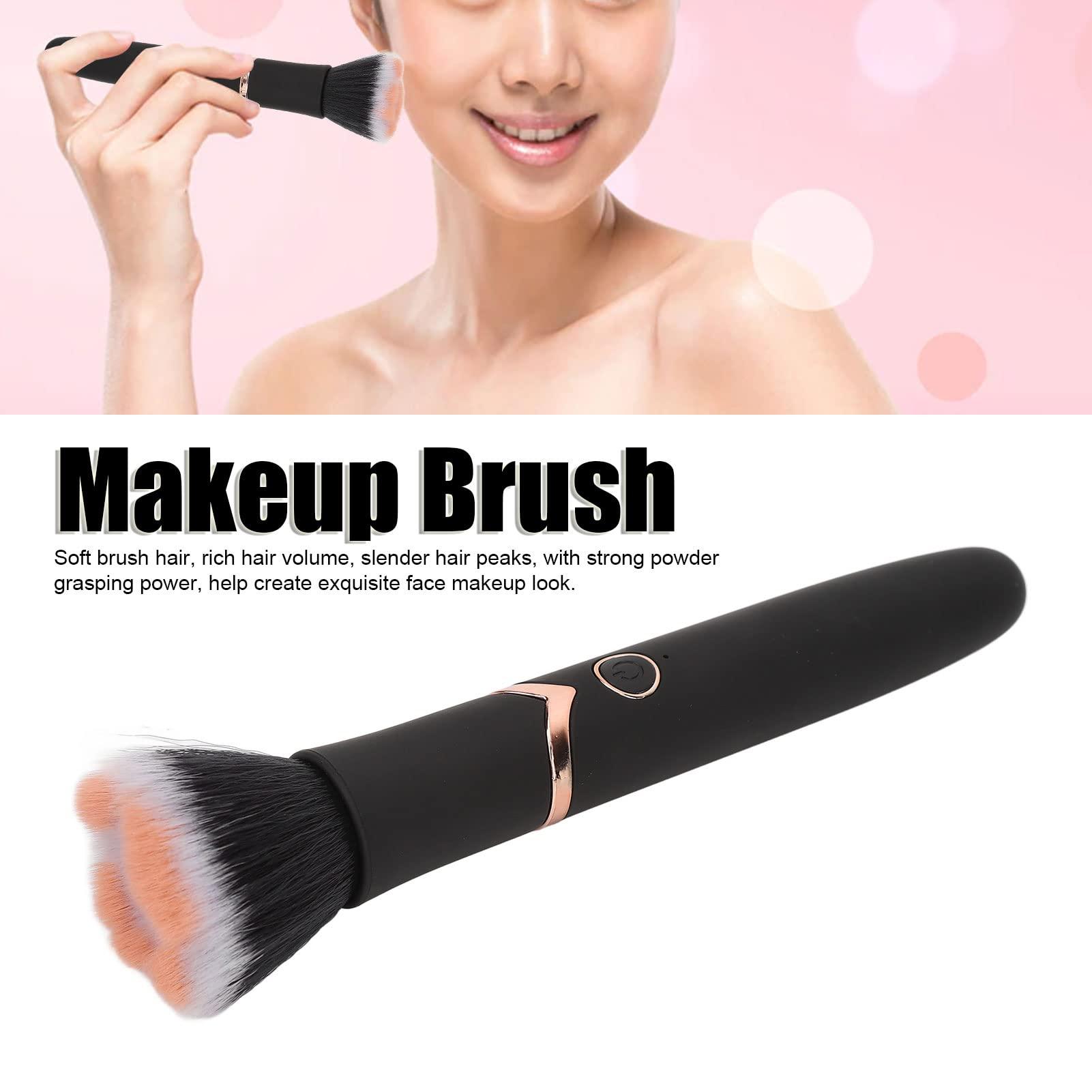 ZJchao ZJchao Electric Makeup Brush, 10 Gears Vibration Electric Blush Loose Powder Brushes Kabuki Brush Makeup Brush Vibrating Makeup Brush Makeup Brushes with Waterproof for Home Travel Use