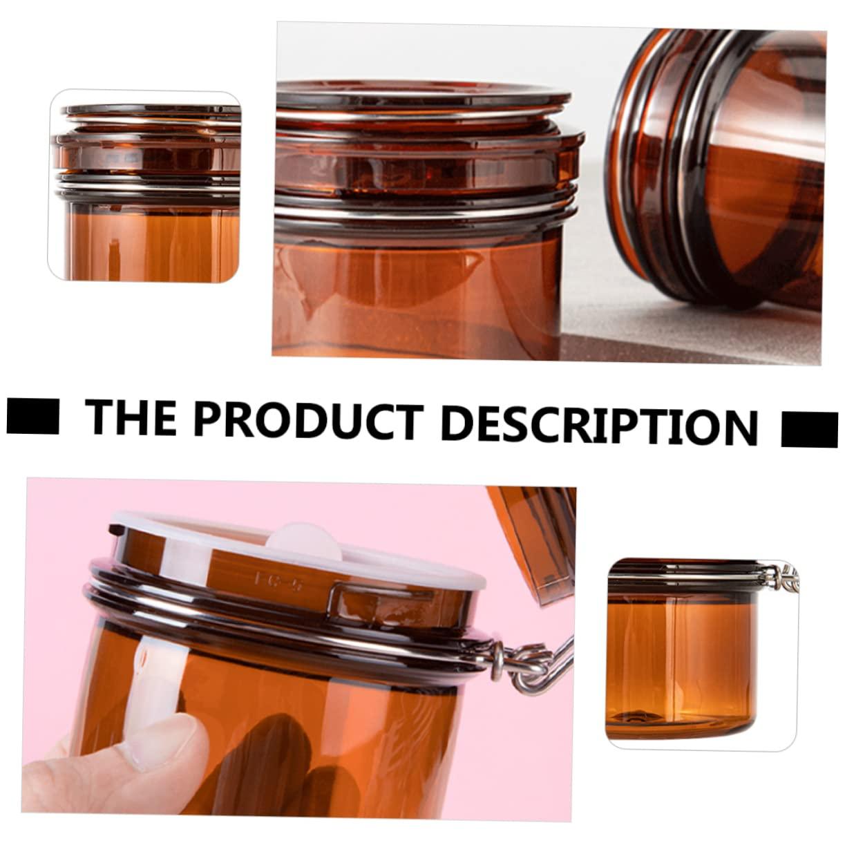 Hemoton Hemoton 5pcs Cosmetic Bottle Makeup Containers Empty Lotion Jars Small Sample Containers with Lids Lotion Storage Container Multifunction Sealed Jar Travel Bottles Stainless Steel Brown