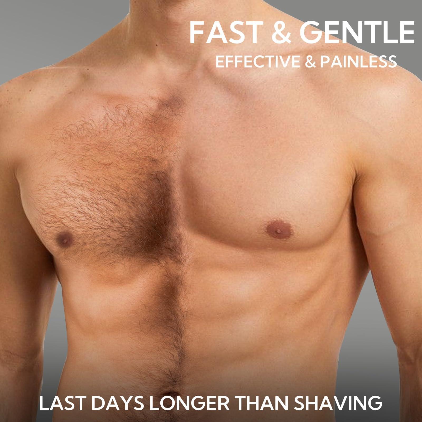 Bealions Gentle Hair Removal Cream for Men: No Irritation to Skin - Intimate/Private Areas Effective Hair Removal - Body Depilatory Cream to Remove Unwanted Hair 80ml