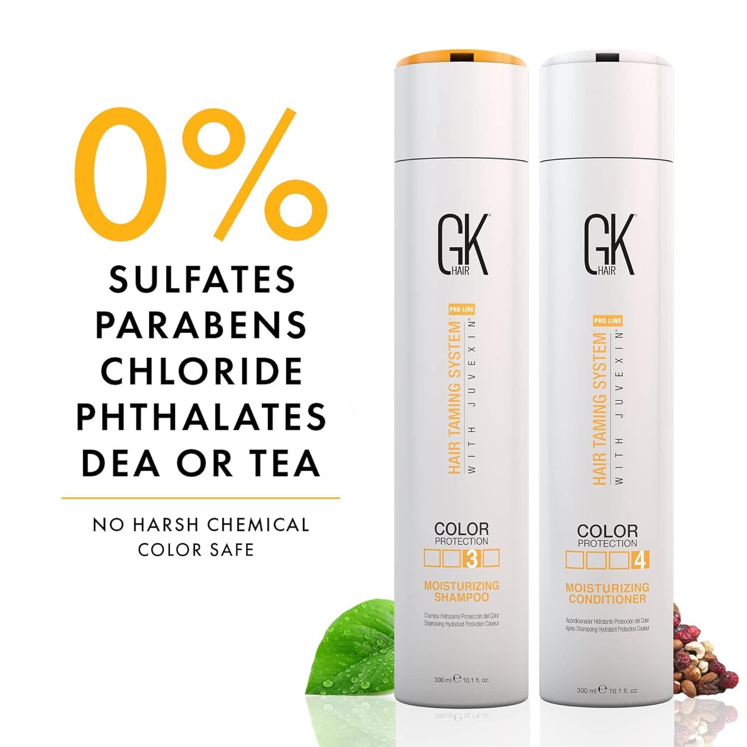 GK HAIR GK HAIR Global Keratin Moisturizing Shampoo & Conditioner 300ml - Treatment Leave in Spray 120ml