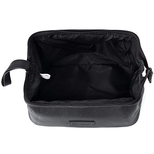 Alpine Swiss Alpine Swiss Lauter Toiletry Bag Genuine Leather Shaving Kit Dopp Kit Travel Case