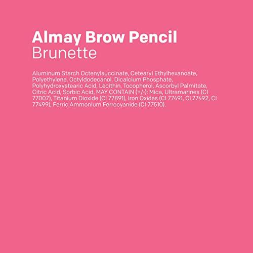 Almay Almay Eyebrow Pencil with Spoolie Brush, Easy to Achieve Brows, Hypoallergenic, 802 Brunette