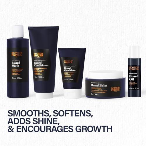 Scotch Porter Scotch Porter Get Bearded Collection  Cleanse, Moisturize, Soothe & Style while Encouraging Growth for a Fuller/Healthier-Looking Beard  Includes Wash, 2 Conditioners, Oil, Balm & Towel
