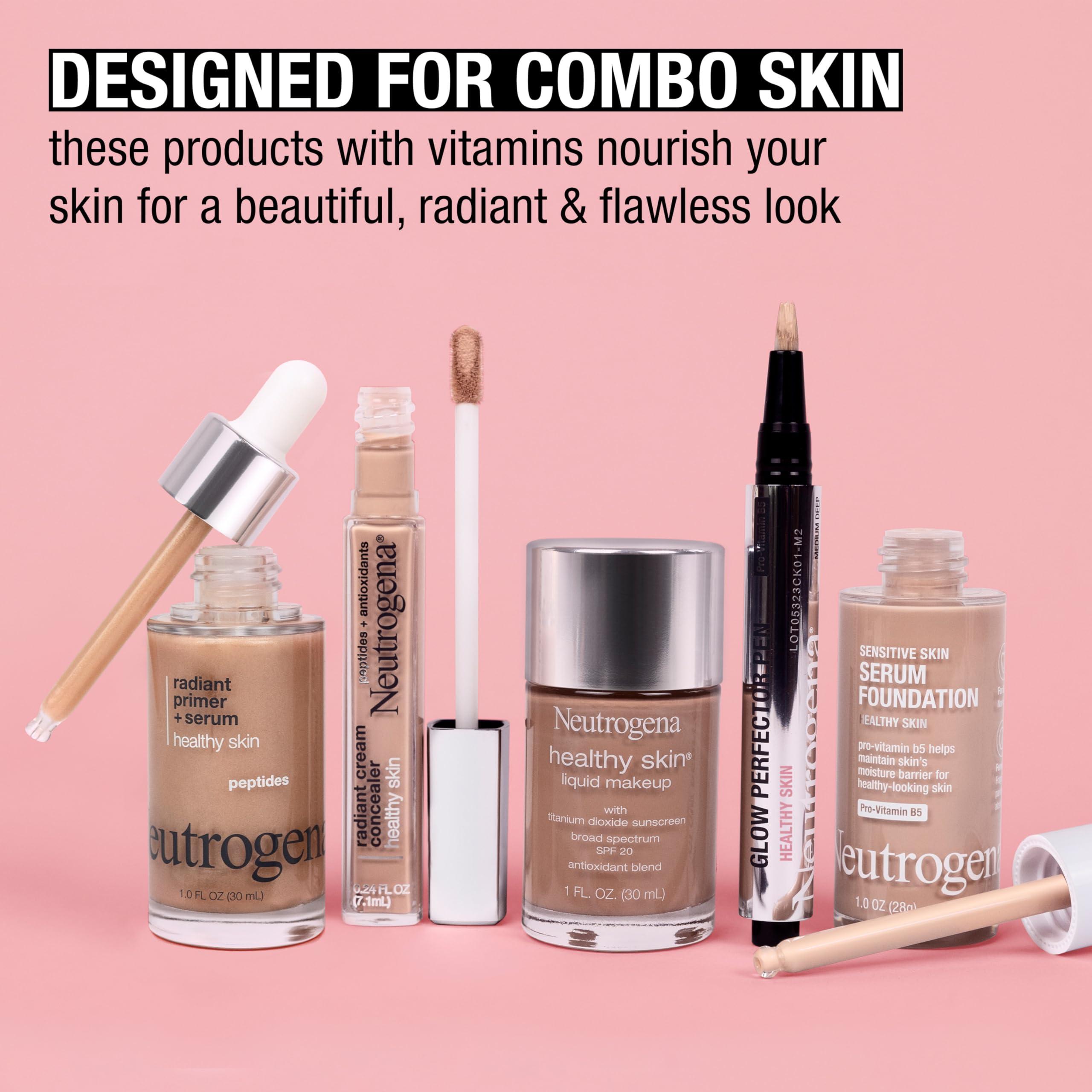 Neutrogena Neutrogena Healthy Skin Glow Perfector Pen, Lightweight Brightening Concealer Pen with Pro-Vitamin B5 & Vitamin E to Brighten Darkness & Dullness for a Natural, Radiant Highlight, Light, .1 oz