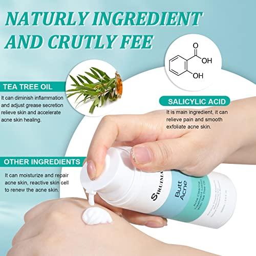 SIRUIMAO SIRUIMAO Butt Acne Clearing Treatment (3.5OZ), Bum Acne Treatment for Clearing Acne, Pimples, Blackheads, Zits and Razor Bumps for the Buttocks and Thigh Area (2 bottles)