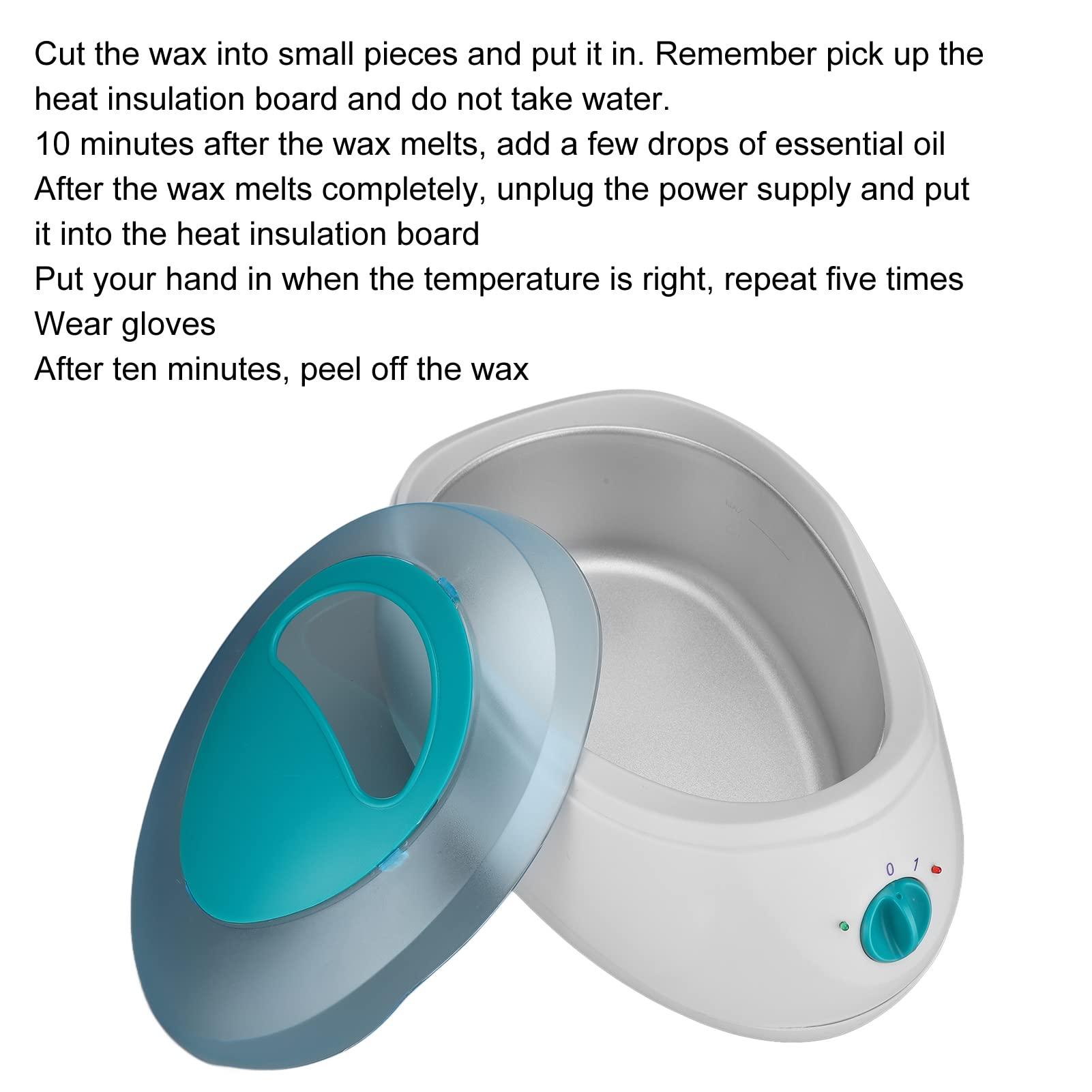 HURRISE Paraffin Wax Bath Machine, 2.3L Moisturizing Soothing Hand Feet Wax Spa Machine Kit Keep Warm Paraffin Hand Wax Machine for Arthritis(US)