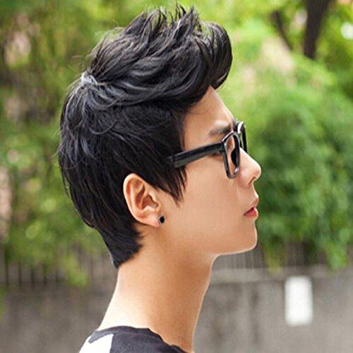 E Support E Support™ Handsome Boys Black Short Wig New Vogue Sexy Korean Men's Male Hair Cosplay Wigs