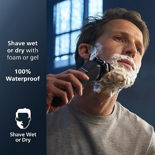 Philips Norelco Philips Norelco Shaver Series 9000 Prestige, Wet and Dry Electric Shaver, Lift & Cut Shaving System, SenseIQ Technology, Precision Trimmer, Cleaning Pod, Premium Pouch, Black Matte, Model SP9840/90