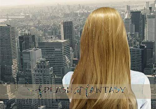 La Demoiselle 40 inch Hair Tinsel 200 Strands Two Colors : Sparkling Silver & Sparkling Gold