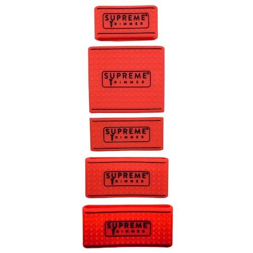 Supreme Trimmer Supreme Trimmer Clipper Grip Professional Barber Grippers (5 Piece) Non Slip Clipper Bands SGR55 Barber Sleeve for Hair Clipper - Red Hair Trimmer Grip