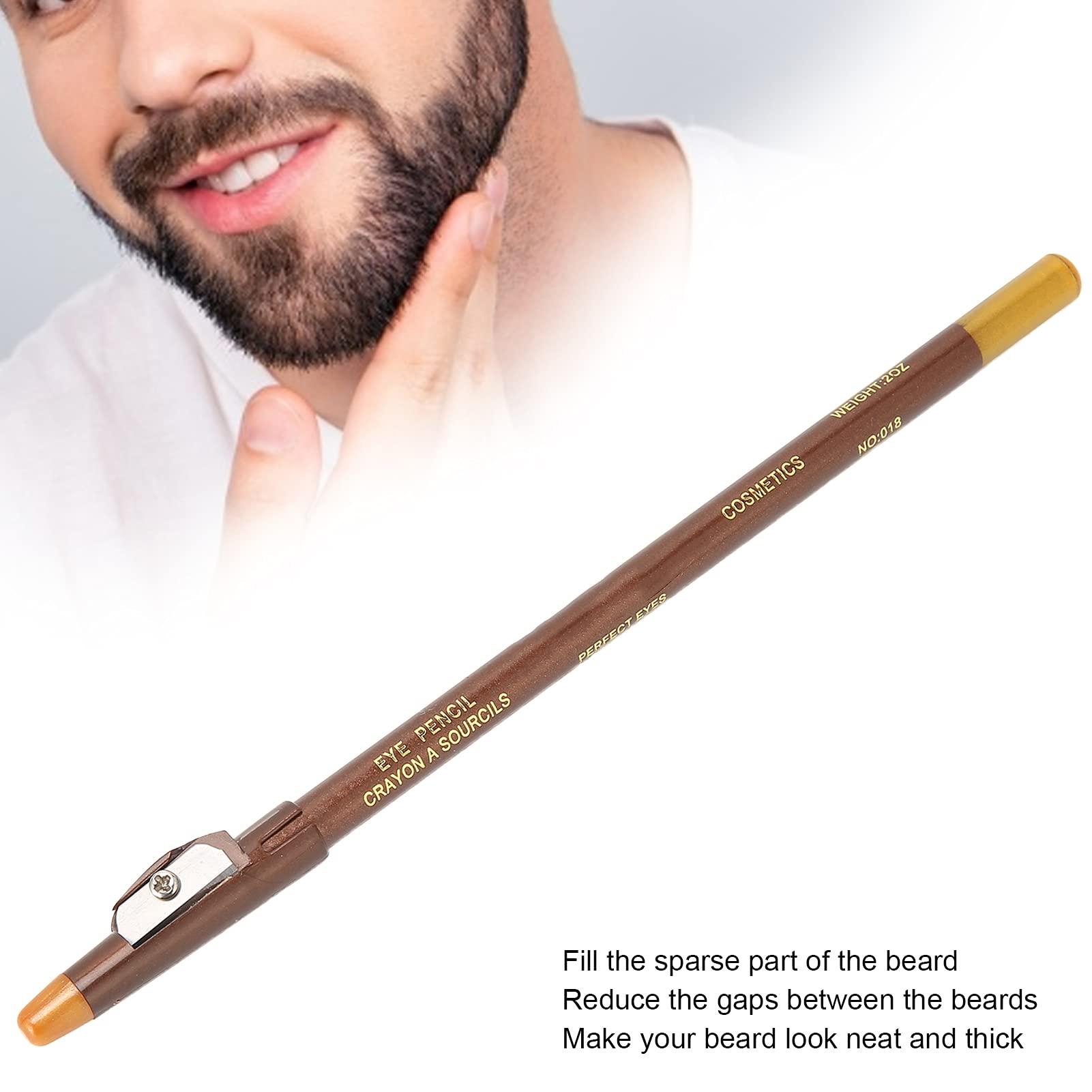 ANGGREK Beard Lineup Pen,ANGGREK White Hairline Pen Professional Beard Pencil Filler Household Beard Pencil Liner Shaping Styling Tool(light brown)