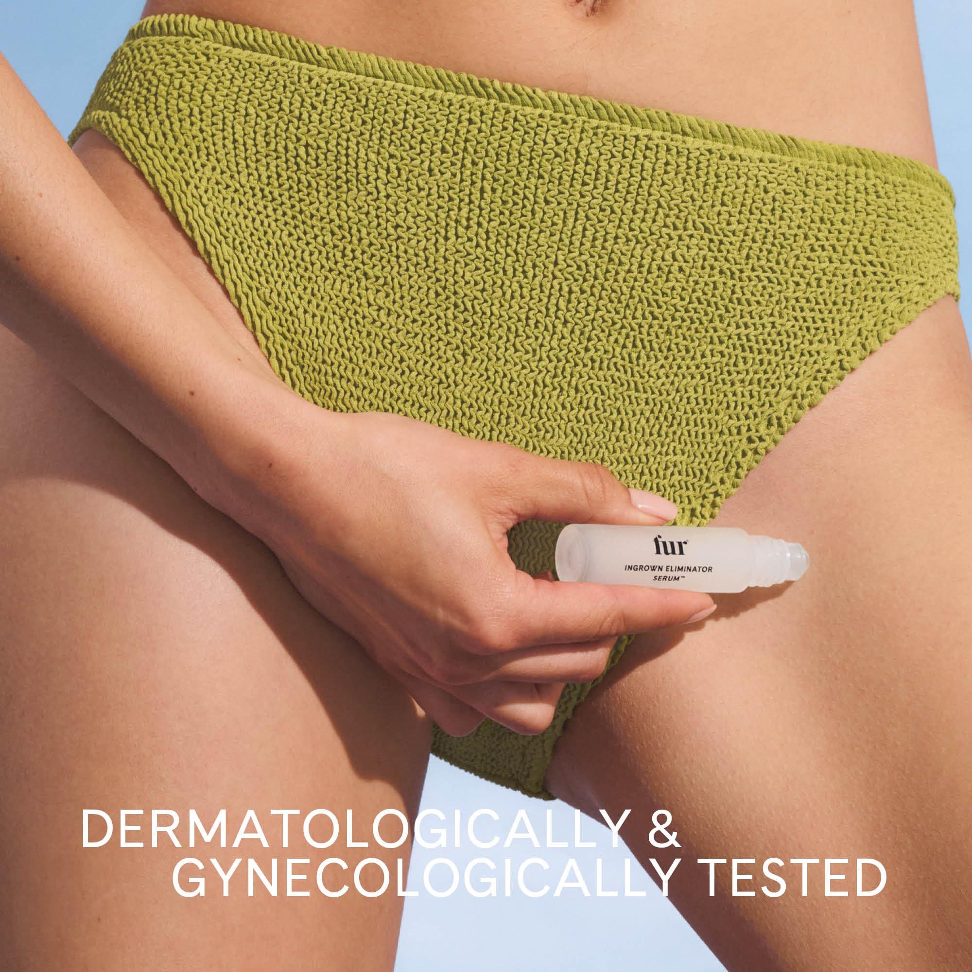 Fur Fur Ingrown Eliminator Serum Rollerball Travel Size - Powerful Ingrown Hair Treatment Serum With AHAs and BHAs to Treat and Prevent Ingrown Hairs and Bumps, Hydrates and Soothes Irritated Skin - 10 ml