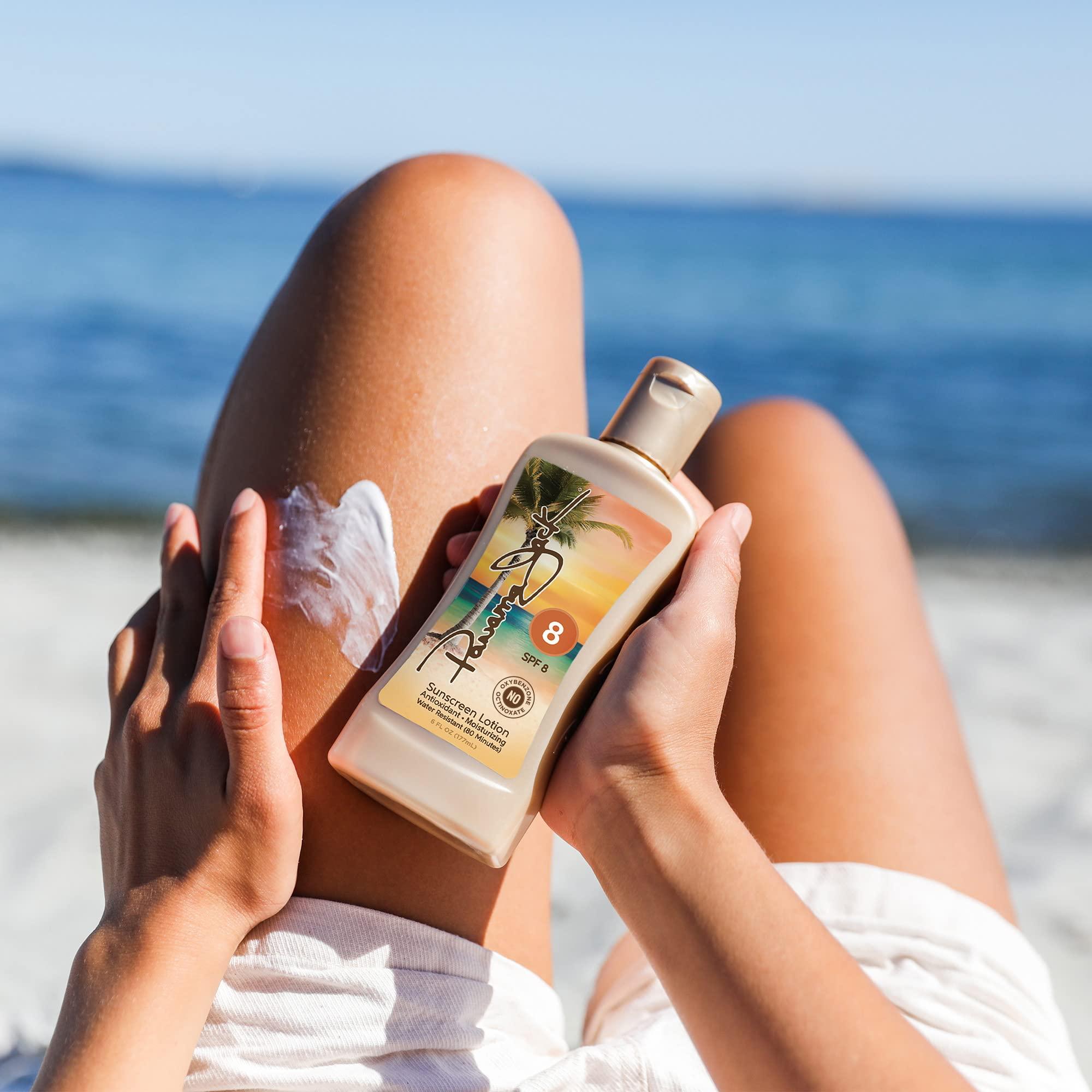 Panama Jack Panama Jack Sunscreen Tanning Lotion - SPF 8, PABA, Paraben, Gluten & Cruelty Free, Antioxidant Moisturizing Formula, 6 FL OZ (Pack of 6)
