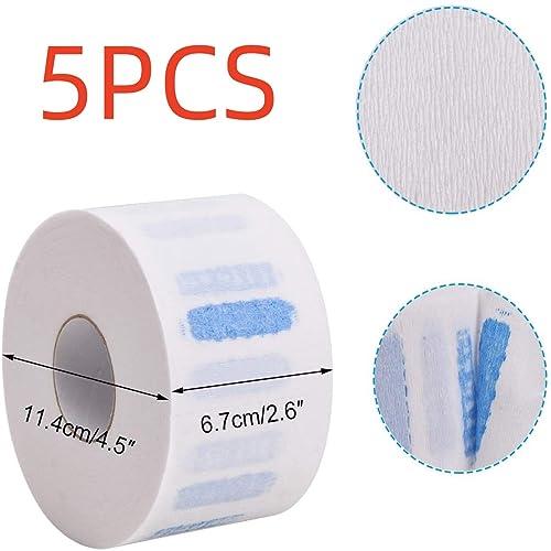 TECKEEN 5 Rolls Disposable Barber Paper Neck Strips, 5 Rolls 500 Strips, Salon Hair Cutting & Stylist arber Supplies
