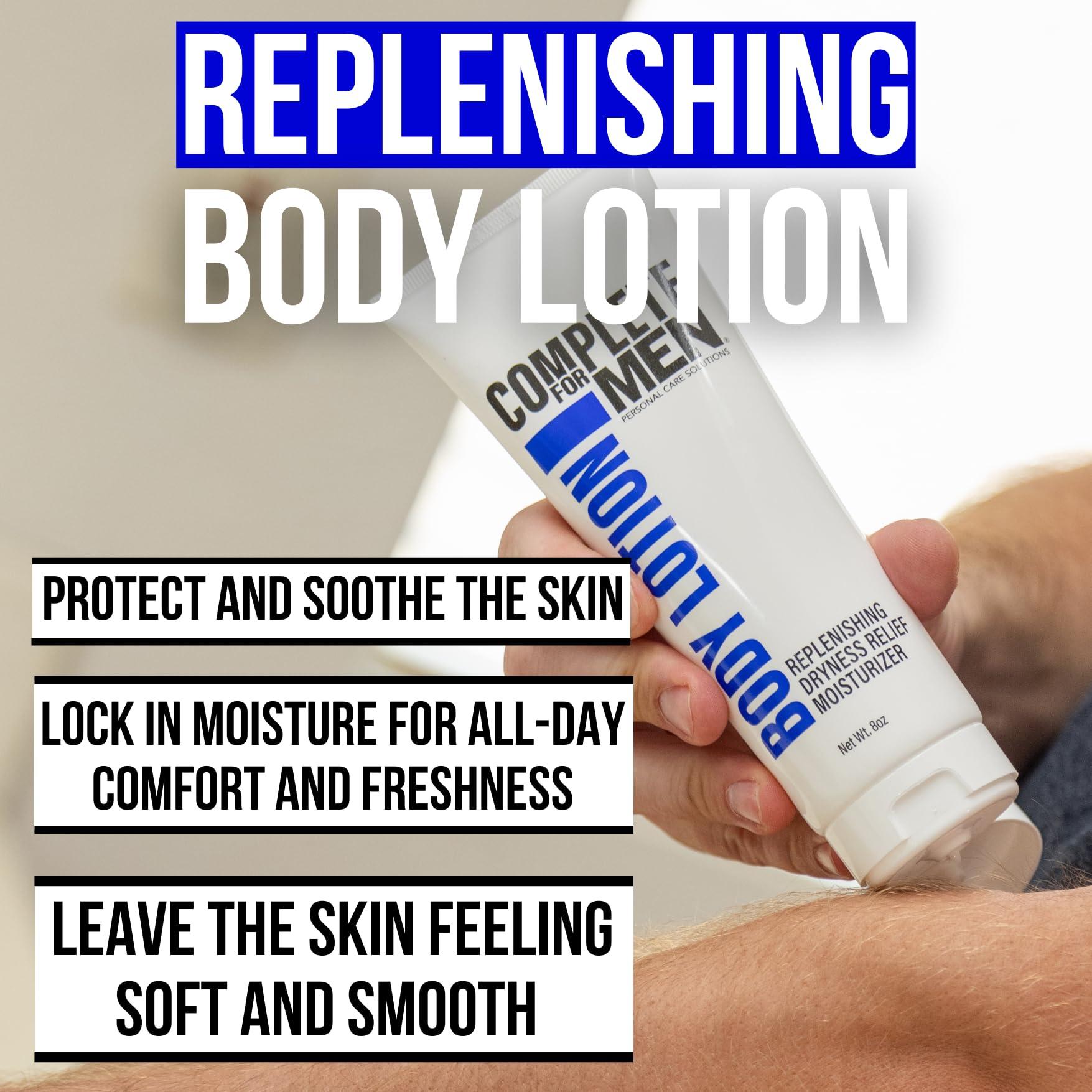 COMPLETE FOR MEN COMPLETE FOR MEN - Body Lotion for Men, for Dry Skin: Non-Greasy Hand & Body Moisturizer with Shea Butter, Aloe Vera, 24 Hour Hydration, Mens Lotion for Dry Skin
