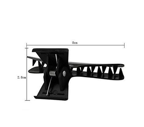 ericotry 12 Black Hairdressers Butterfly Hair Style Styling Hair Clamps Salon Section Clips Clasps Claw Barrettes Hairdressing Salon Tool