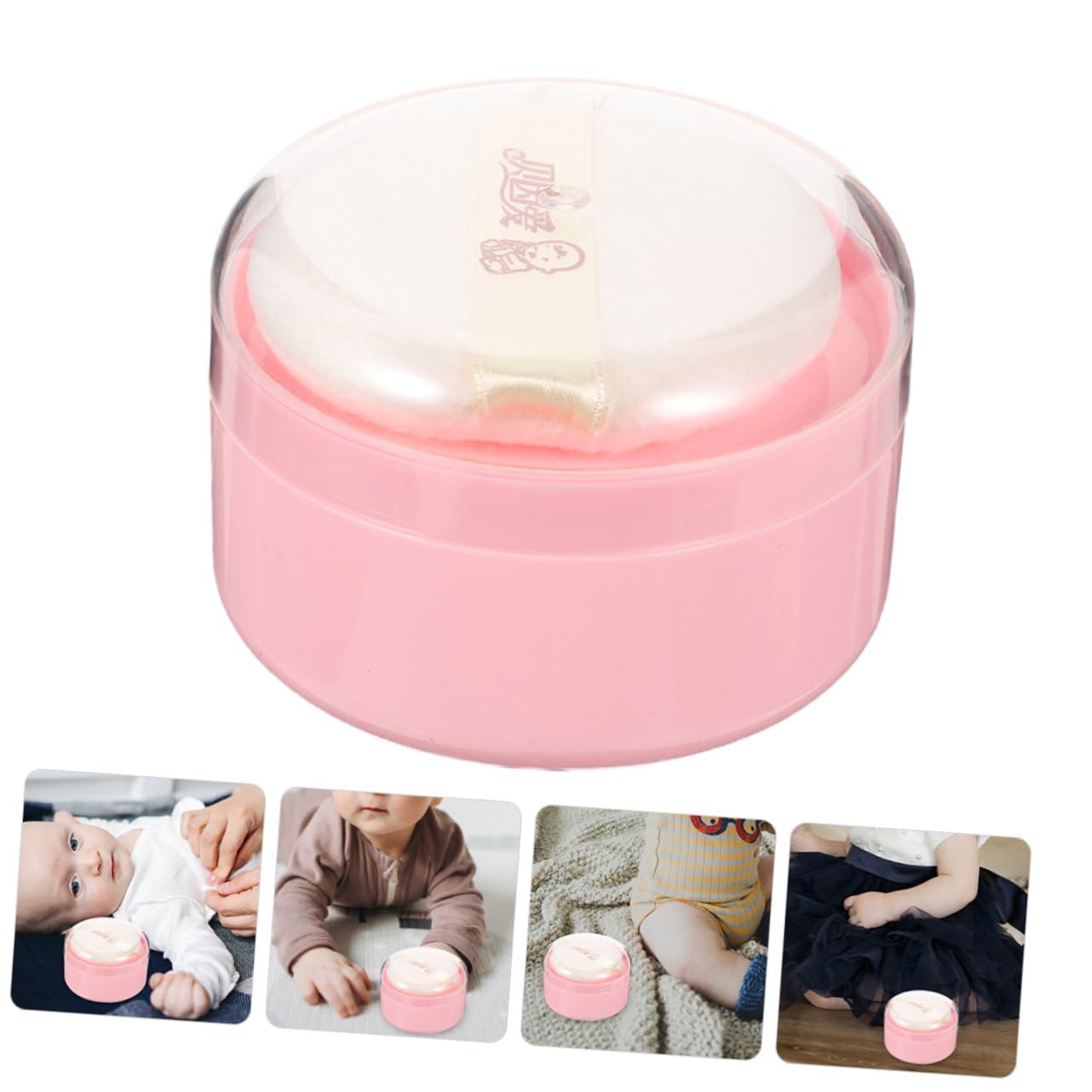Housoutil Housoutil Box Body Powder Puff Box Powder Puffs for Loose Powder Empty Powder Puff Case Powder Puff Container with Puff Baby Powder Puff Synthetic Sponge Child Compact Powder Puff Holder