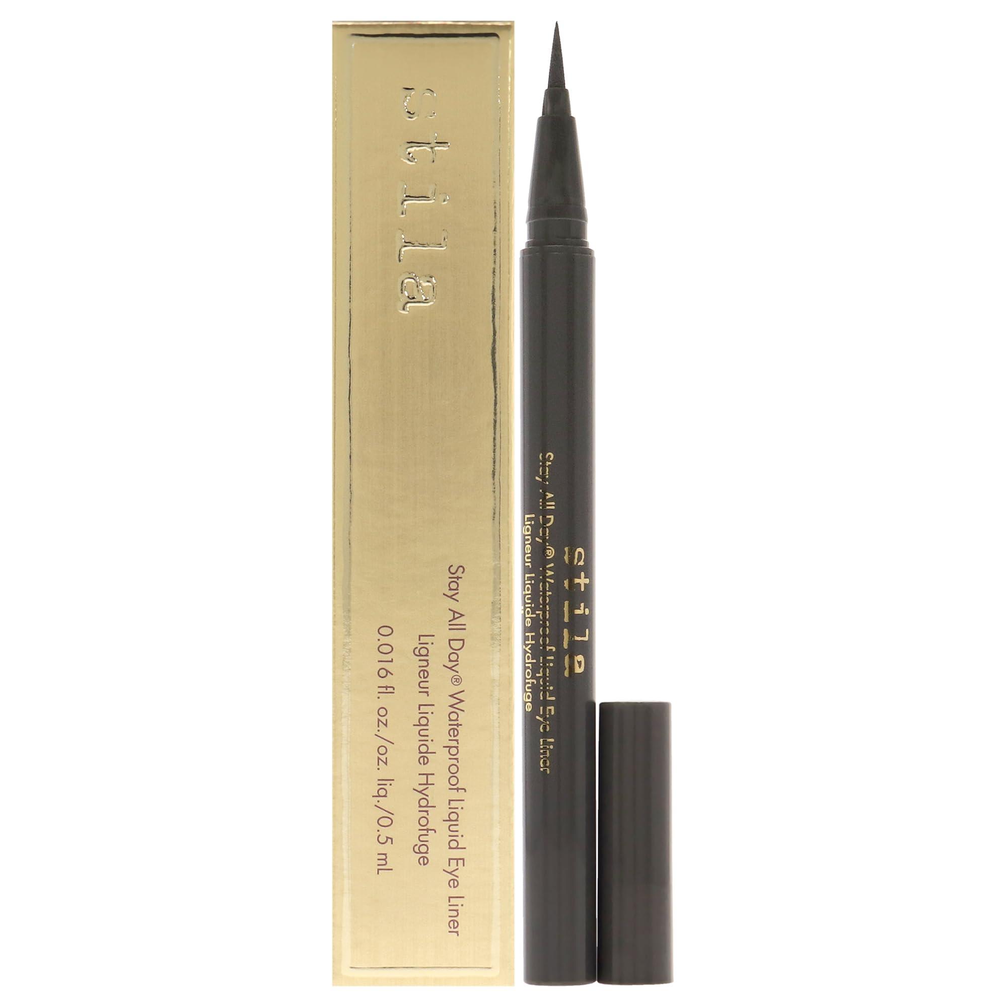 stila stila Waterproof Liquid Eye Liner, Stay All Day Makeup with Fine Brush Tip | Lasting Satin Finish, Smudge-Proof & Transfer-Resistant
